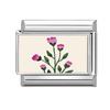 Romantic Flower Purple Flower Hyacinth Italian Charms Fit 9mm Stainless Steel Bracelet DIY Jewelry Gift