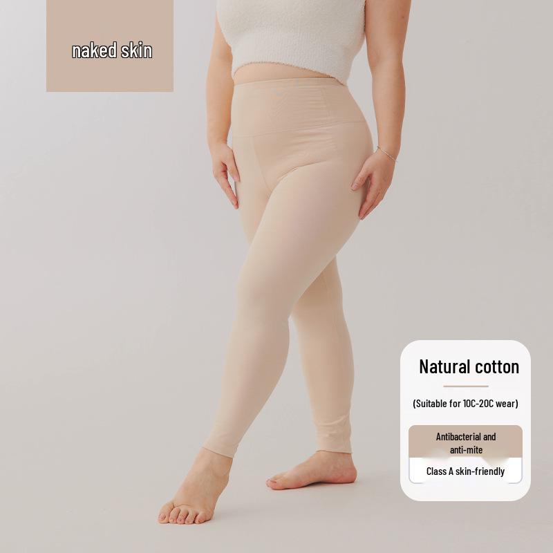 Women's High-Waist Cotton Slim Fit Warm Leggings for Autumn/Winter