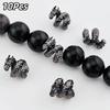 10Pcs Exquisite Carved Alloy Dragon Beads for DIY Braided Bracelet Necklace Pendant Jewelry Craft Making Supplies