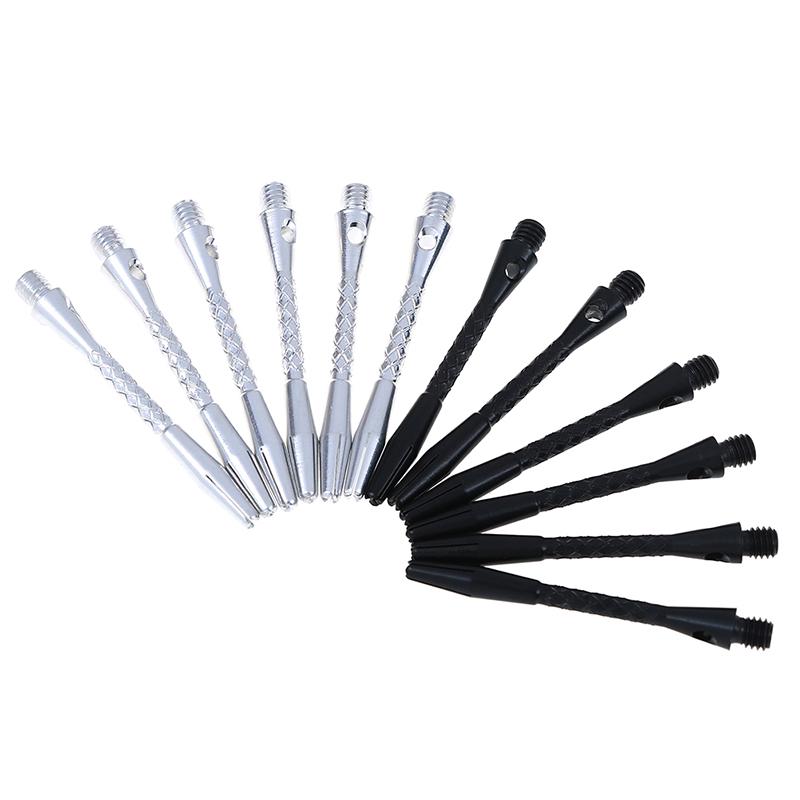 12pcs 5cm Aluminium Alloy Screw Dart Shaft Silver Black Darts Stems Replace Nw