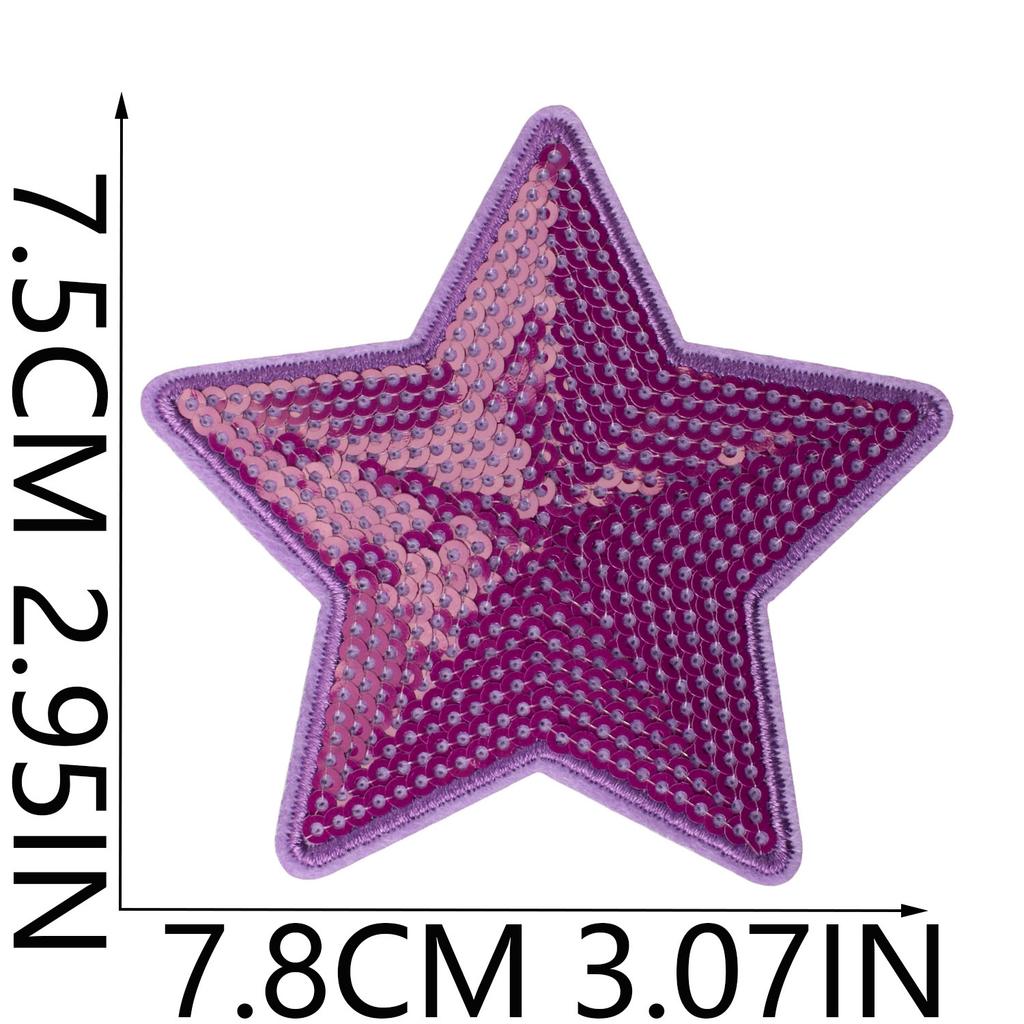 Spieltag Cartoon Stickerei Stoffaufkleber Pentagramm Sternmuster Bügelaufkleber Kleidung Hut Gepäck DIY Lochreparatur