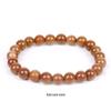 She Yao Natürlicher Kristallachat Tigerauge Armband - Modeschmuck mit einzelnen runden Perlen