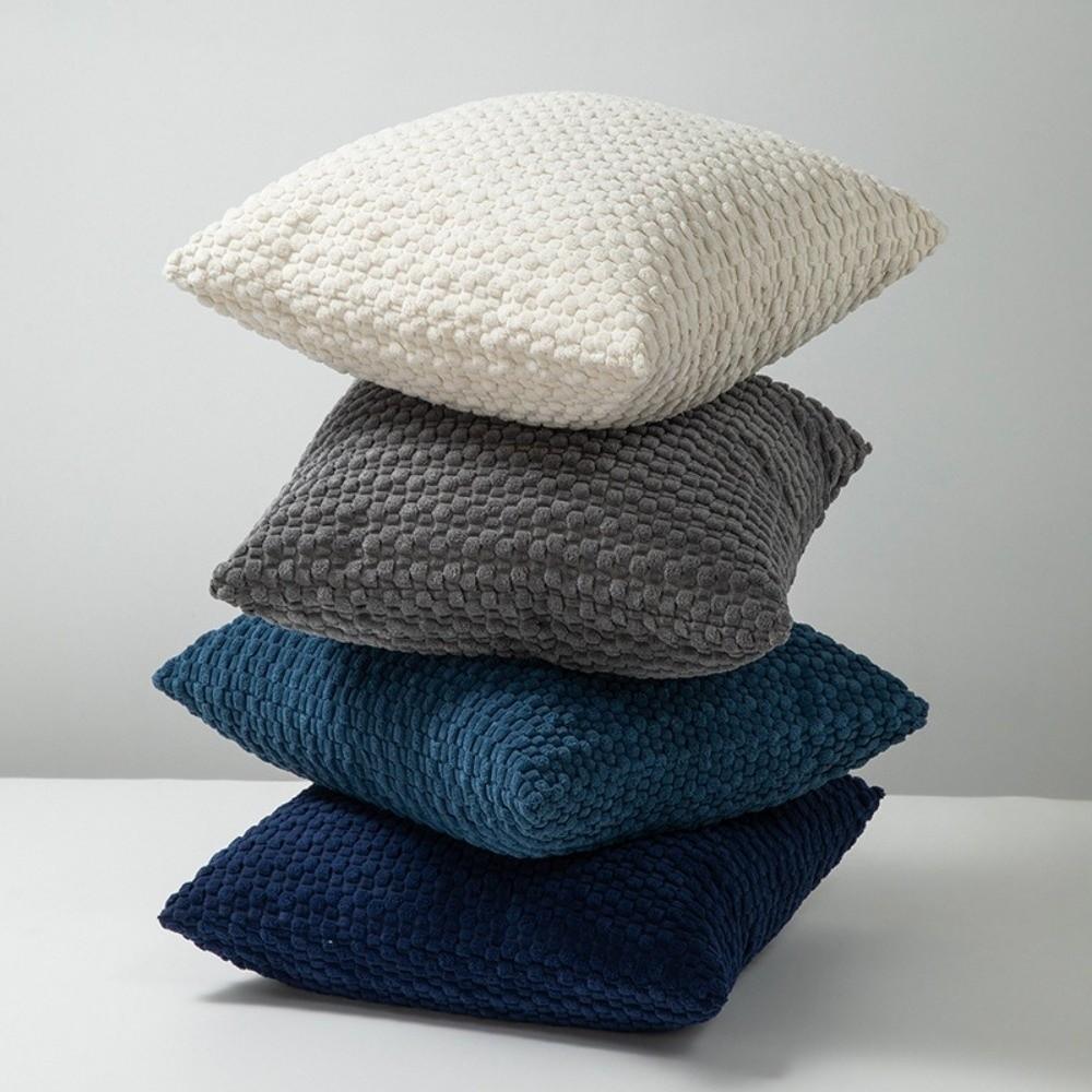With Zipper Pillowcase Corduroy Plush Pillow Case Fashion Cushion Cases  Christmas Day