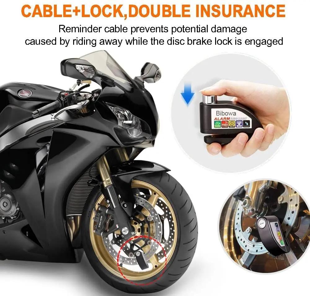 Alarm zvukový zámek motocyklové kolo univerzální 110db hlasitý bezpečnostní vodotěsný zámek na kolo
