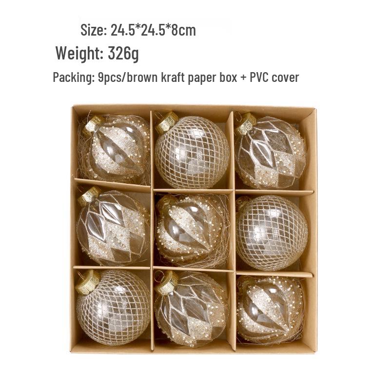 

White Christmas Ball Decoration - Creative Tree Pendant on Black Background