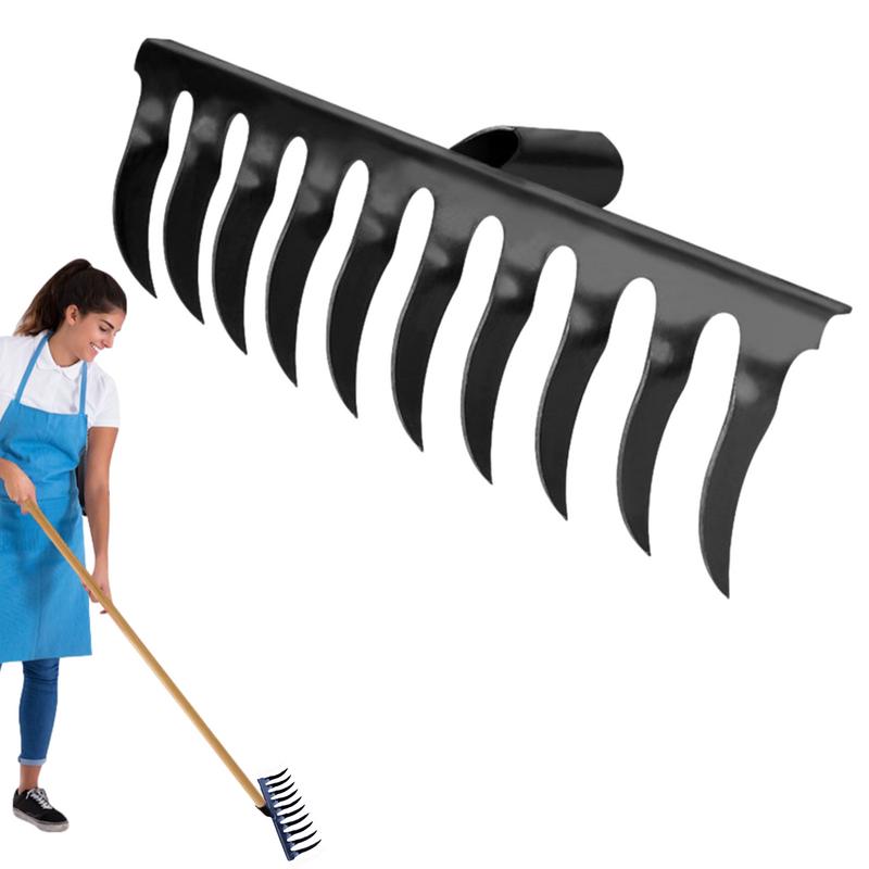 Laubbesen für Rasen, robuster Gartenrechen, Rasengeräte, Vertikutierrechen, Vertikutierrechen, Gartenhacke aus Metall, Gartenrechen zum Lockern