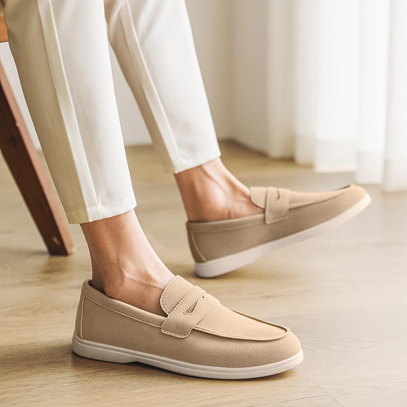 

B new lightweight single shoes British casual Doudou flat-bottomed feet 39 бежевый