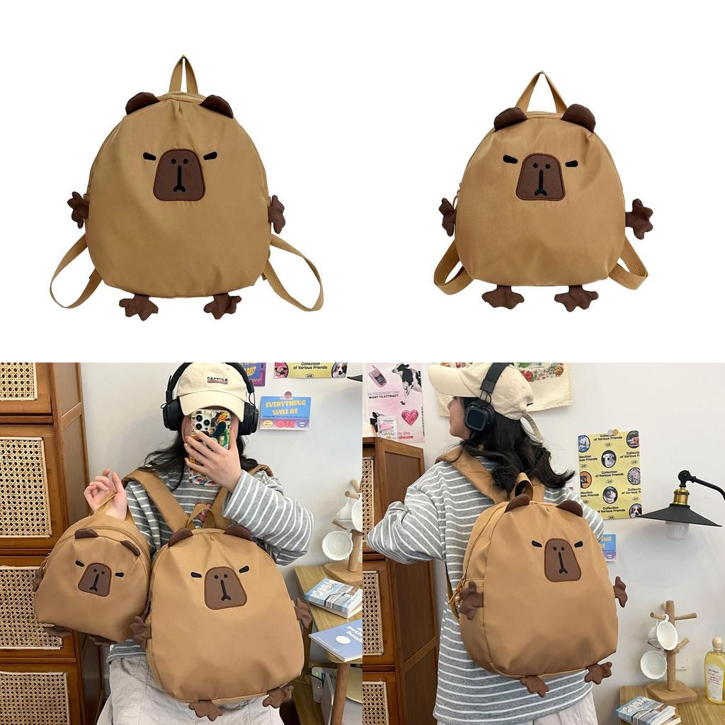 Youth Fashion Cartoon Pattern Backpack With Wearresistant Fabric For Children
