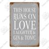 Mfoever Tin Decor Gin Brand Vintage Wine Tin Sign Metal Alcohol Plaque for Home Kitchen Bar Pub Club Man Cave Decoration Wall Decor