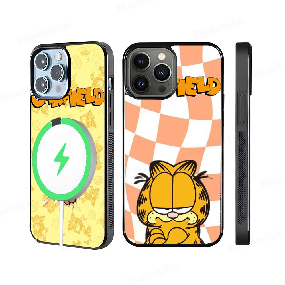 Classic Vintage Anime G-garfields Cat Phone Case Magnetic Case For IPhone 16 14 13 15 Pro For Magsafe Wireless Charge Cover