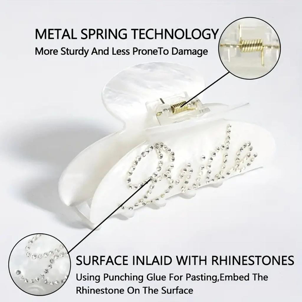 Dazzling Crystal Bridal Hair Claw Clip NonSlip Design Perfect Gift Wedding Party Accessory