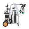 Elektrische Kuh Melkmaschine, 6,6 Gal / 25 L Eimer aus 304 Edelstahl, Zitzenbecher und Silikonschlauch in Lebensmittelqualität, Starke Saugkraft, Vakuum-Pulsation,