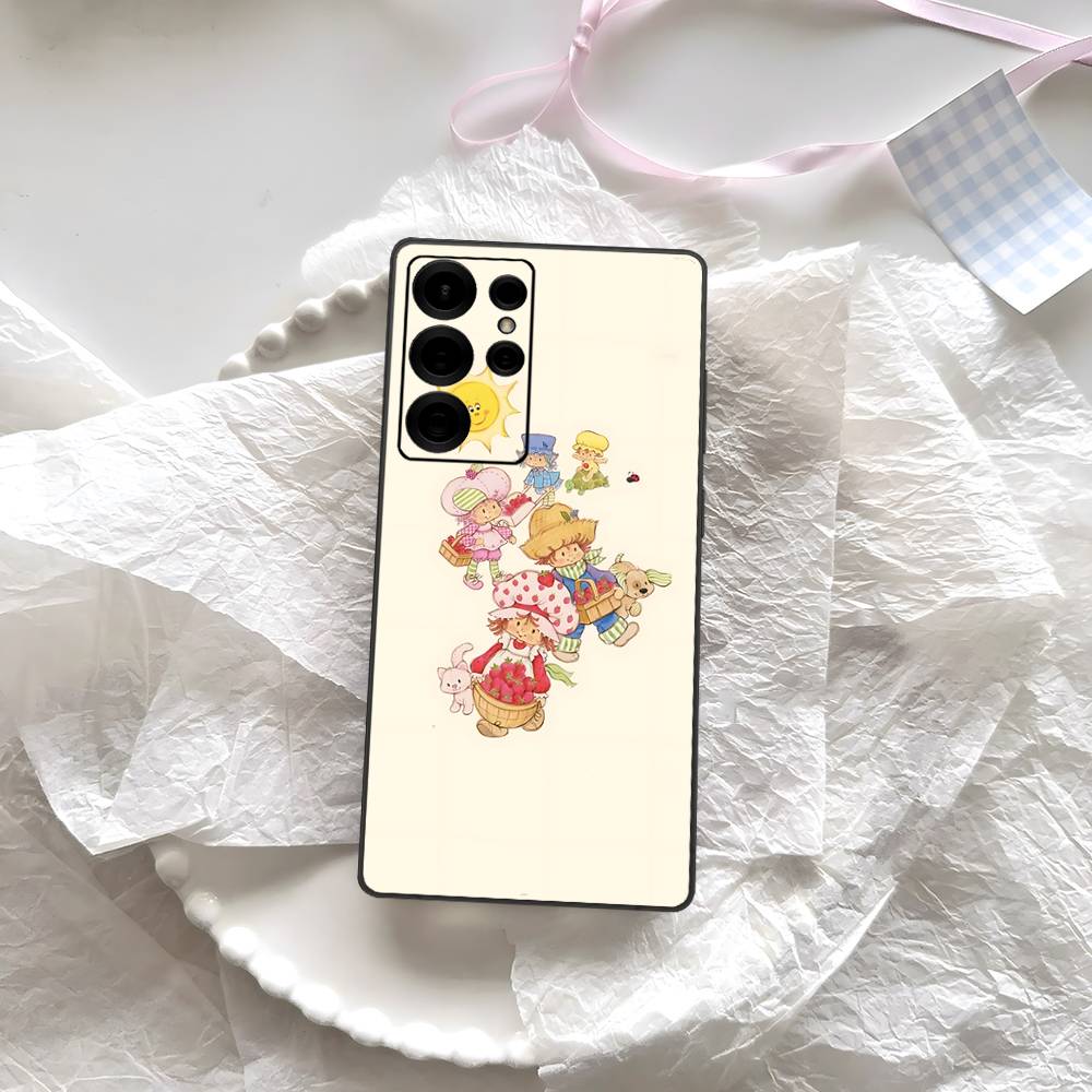 S-Strawberry-shortcake Girl Phone Case For Samsung S 24 Fe 25 Ultra Plus 20 Lite 21 30 22 23 24 22 Ultra 5G Fundas