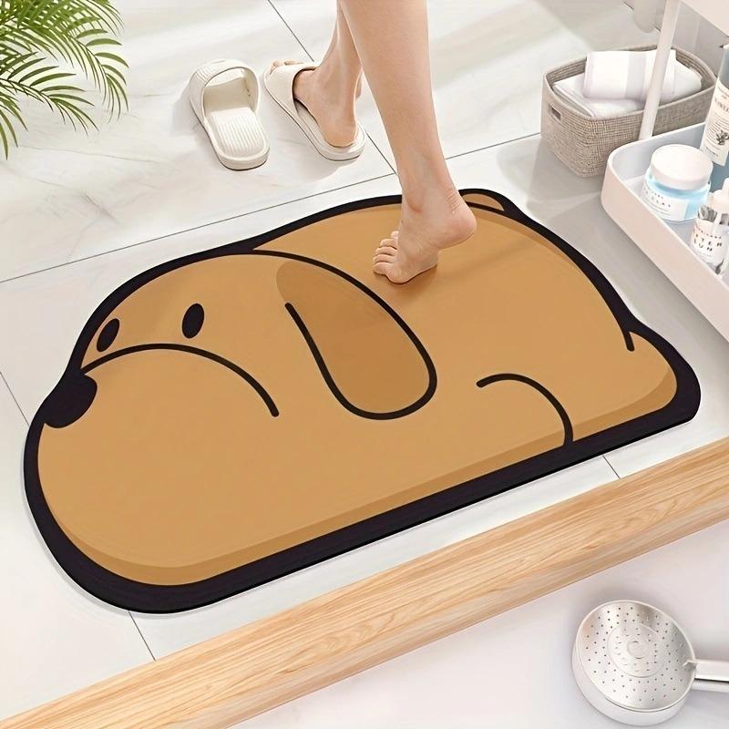 Cute Cartoon Pattern Non-slip Mat Entrance Door Mat Diatomaceous Earth Absorbent Quick Drying Cushion Suitable For Toilet Door