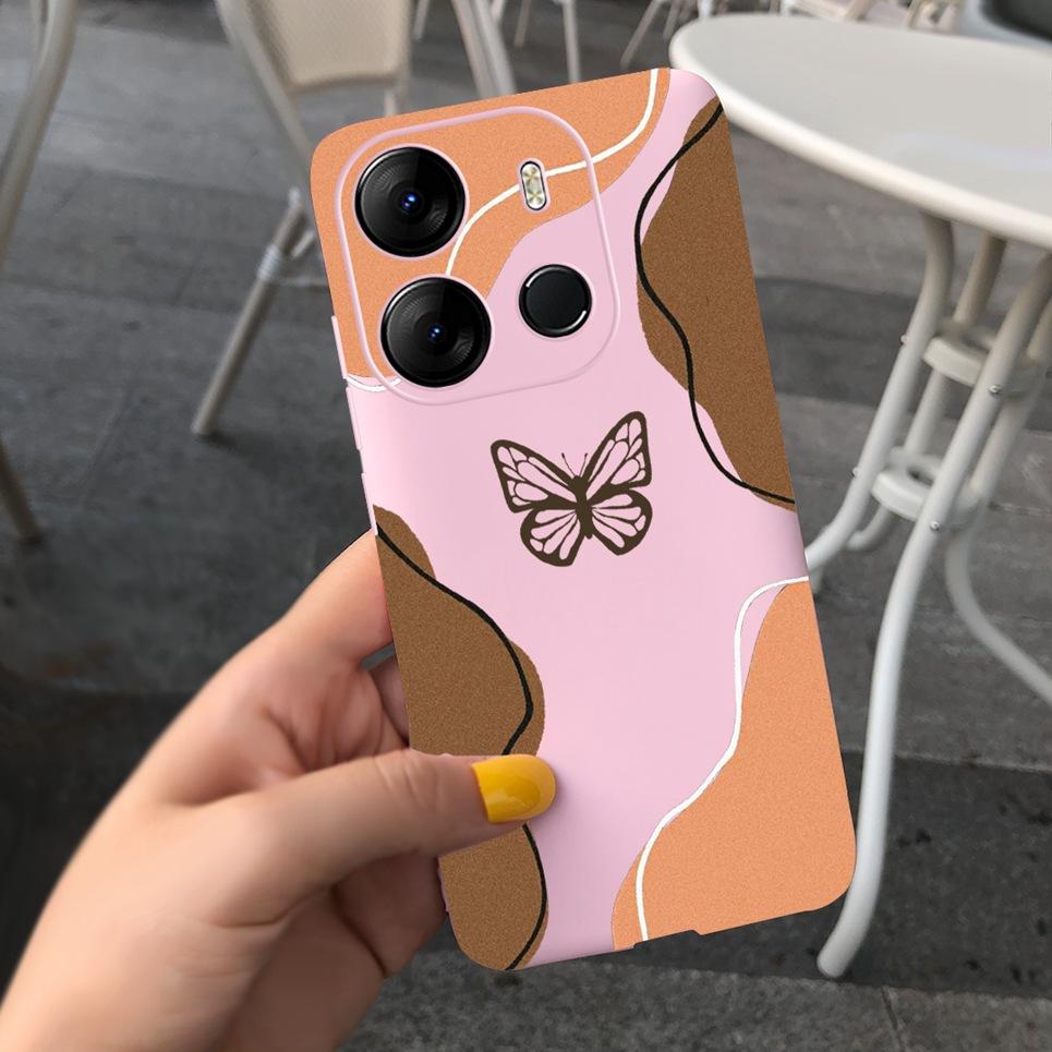 Phone Case for Infinix Smart 7 Plus Case X6517 Bumper Flower Girly Soft Silicone Cover for Infinix Smart 7 X6517 Funda Smart 7+