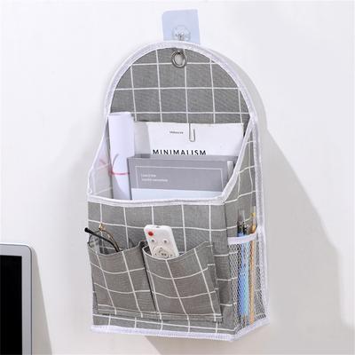 Duvara Monte Asılı Çanta Pamuk Keten Asılı Organizatör Çeşitli Eşyalar Kozmetik Depolama Cep Kapı Arka Asılı Çanta Ev Dekor