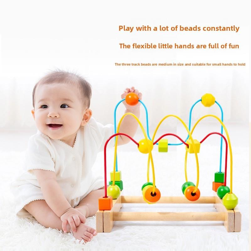 Wooden Large Bead Maze Toy For Early Childhood Development And Parent Child Interaction