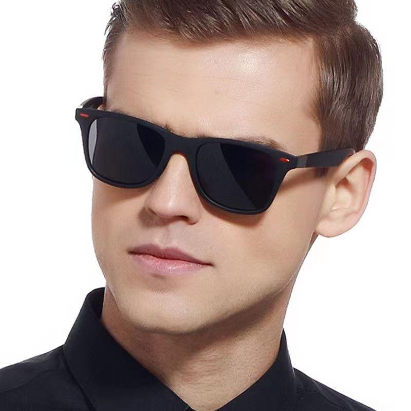 Hot Sale Polarized Sunglasses Men Women Classic Square Plastic Driving Sun Glasses Male Fashion Black Travelling Shades UV400