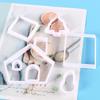 8pcs/set DIY Plastic Gingerbread House Mould White Biscuit Mold Cookie Cutter Set  Chrismas