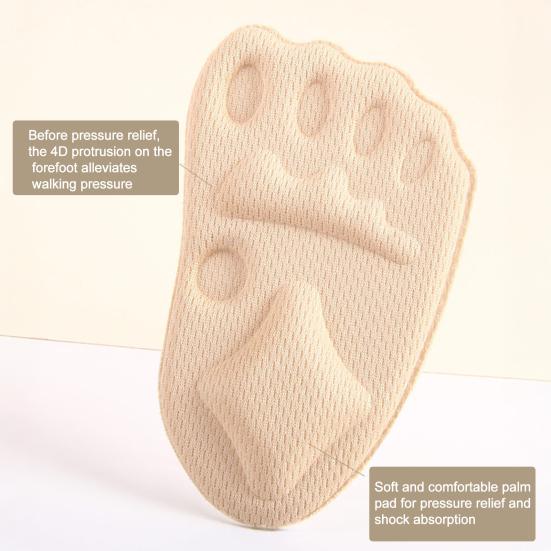 baizihuahu 5 Pairs Metatarsal Pads for Women, Ball of Foot Cushions High Heels, Breathable Non Slip Shoe Inserts Forefoot Pain Relief