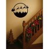 Large Metal Round Wall Plaque Festive Halloween Christmas Decor Home Door Hanging Sign