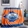 Energetic Oilers Team Spirit Throws Blanket Flannel Blankets Plush for Couch Bed Gifts for Men Women Travel Picnic Blanket Christmas Fan Gifts