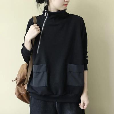 Cotton Plus Size Women's Winter Loose Long-sleeved Sweater with Thickened Round Neck Casual Bottoming Shirt Outer Tops