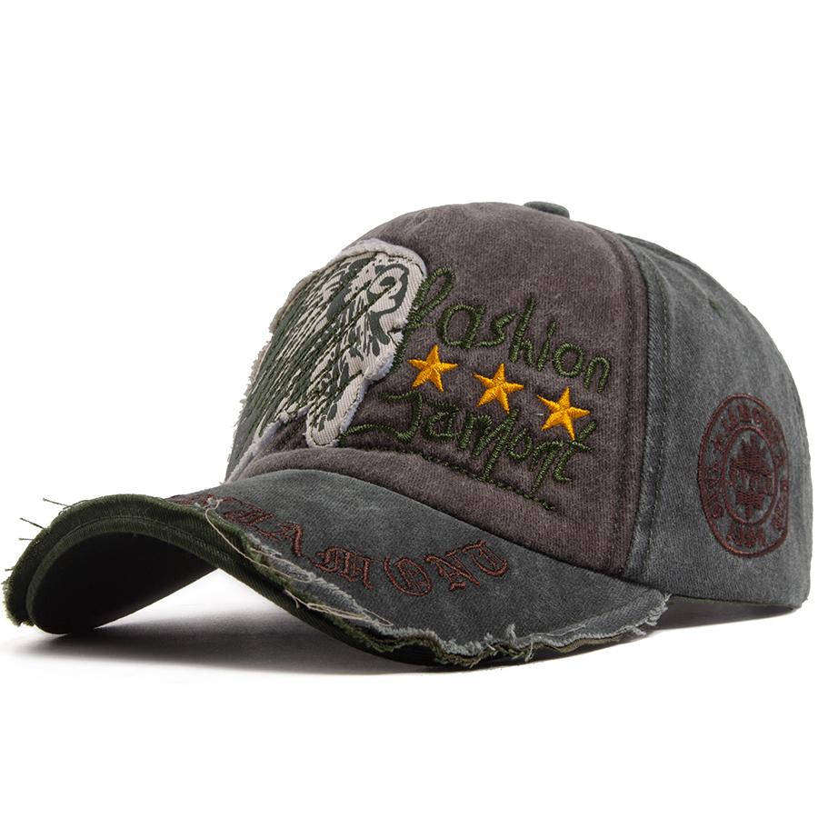 Vintage Washed Baseball Cap Letter Embroidery Soft Top Visor Hat Retro Fashion Men Women Casual Snapback For Outdoor Sports Hot