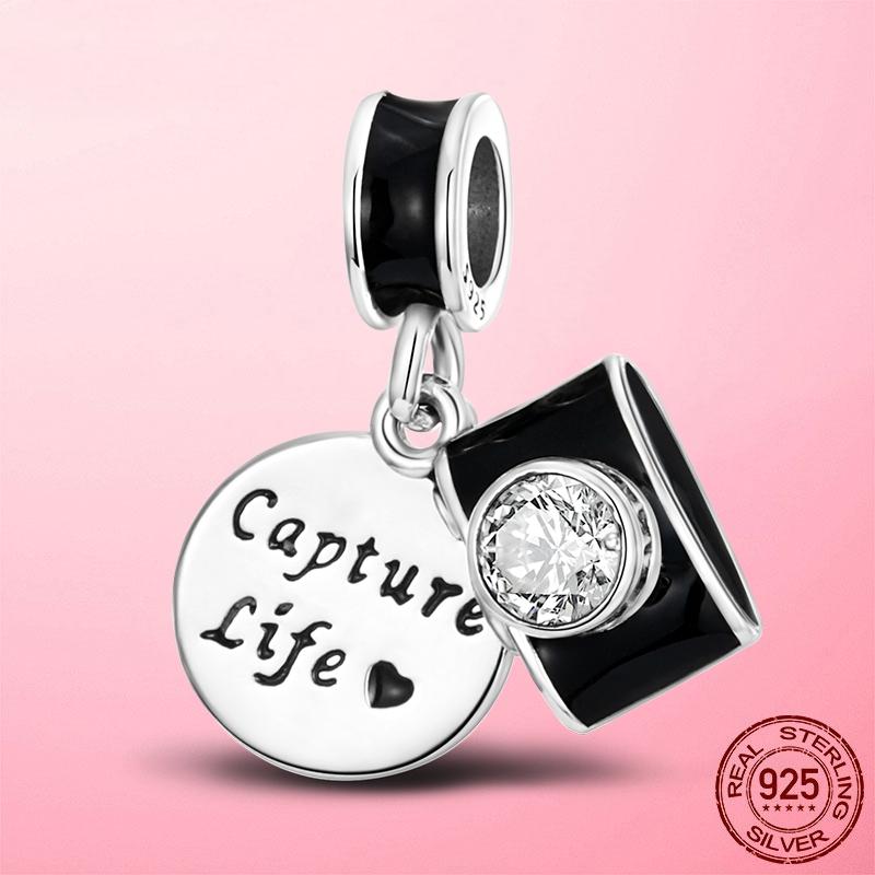 Travel Charms Copper Eiffel Tower Camera Dangle Charms Accessories Beads Bracelets Original Diy Jewelry Making