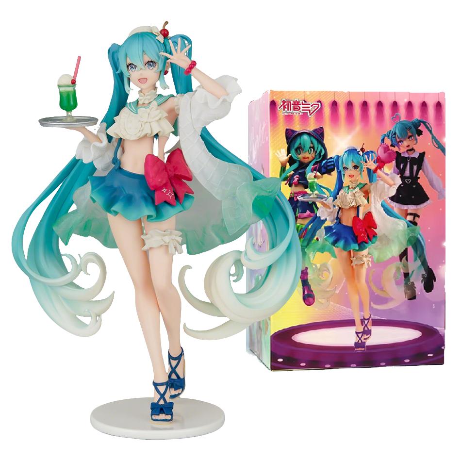 Latest 21cm Sexy Girl Hatsune Miku Anime Figure Fashion Miku Action Figure Christmas Gift PVC Collection Model Doll Toys