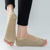New Cotton Mesh Breathable Five-toes Yoga Socks Pilates Socks Silicone Anti-slip Sports Socks Indoor Dance Fitness Floor Socks