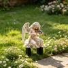 Picchetto da Giardino Angelo Retrò, Angelo che Suona il Violino Decorazione Acrilica 2D, Picchetto Impermeabile per Giardino, Decorazione per Vaso da Fiori da Prato Esterno, Idea Regalo