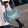 Made of High-quality Cowhide, Aidrani's New Women's Handbag Features a Crocodile Pattern, Comes In a Solid Color, and Has a Larg
