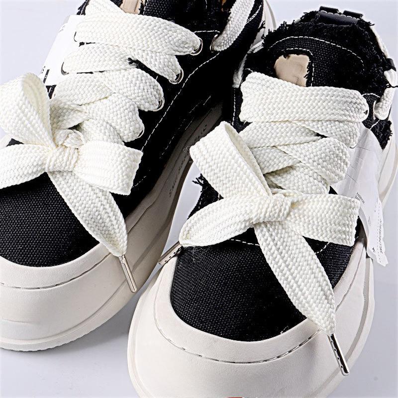 1 Pair Shoelaces Flat Thicken Weave Shoe Laces 2cm Wide 130cm Length Sneaker Canvas Shoelace Black White