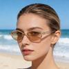 Modern Oval Design Sunglasses Lightweight PC Frame Sun Glasses Advanced Uv400 Protections Lens For Summer Outings