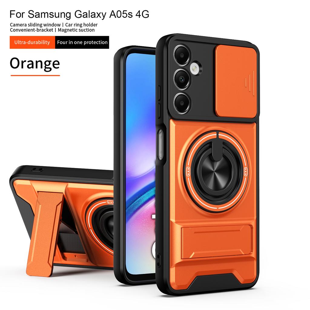 For Samsung Galaxy A05s Case Galaxy A05s Cover Phone Case Magsafe Magnetic Fold Holder Military Armor Camera Protection Cover