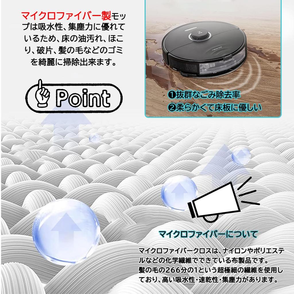 Replacement Microfiber Mop Pads for Ecovacs Robot Vacuum Cleaners Pro Machine Accessories N20/N20 Plus/N20 Plus, Washable, Non-Genuine (4 Pads)