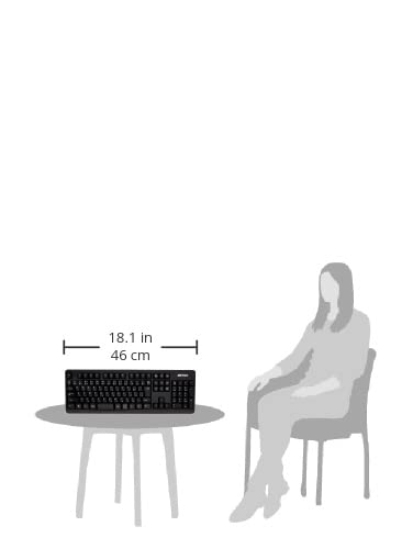 Buffalo Durable Wireless Full Keyboard Black BSKBW135BK Antibacterial/Highly 2.4GHz