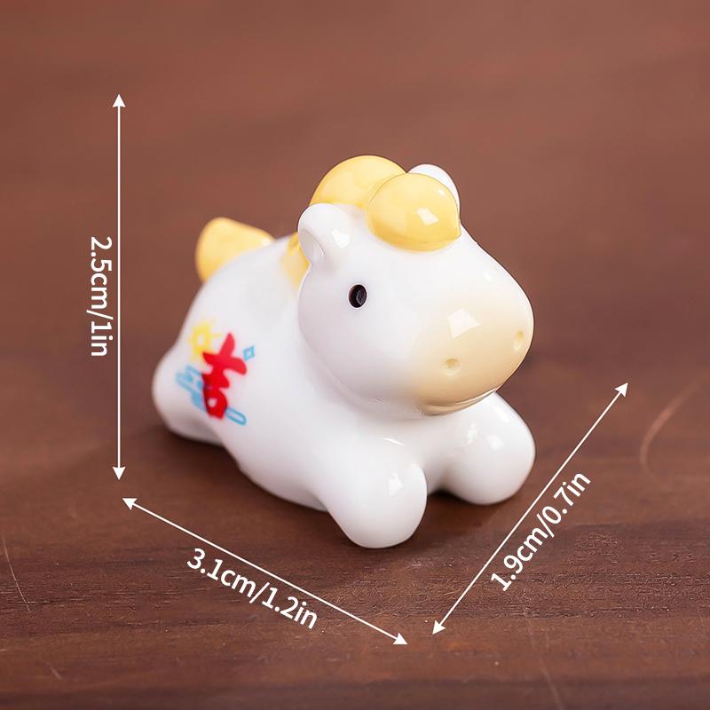 2026 New Year Resin Pony Decoration Ornament Mini Car Desktop Ornament New Year Birthday Blessing Gift Spring Festival Crafts