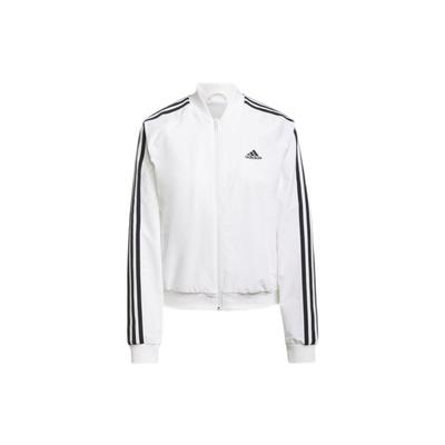 Color Block Striped Sports Casual Jacket Women Jackets White H10180