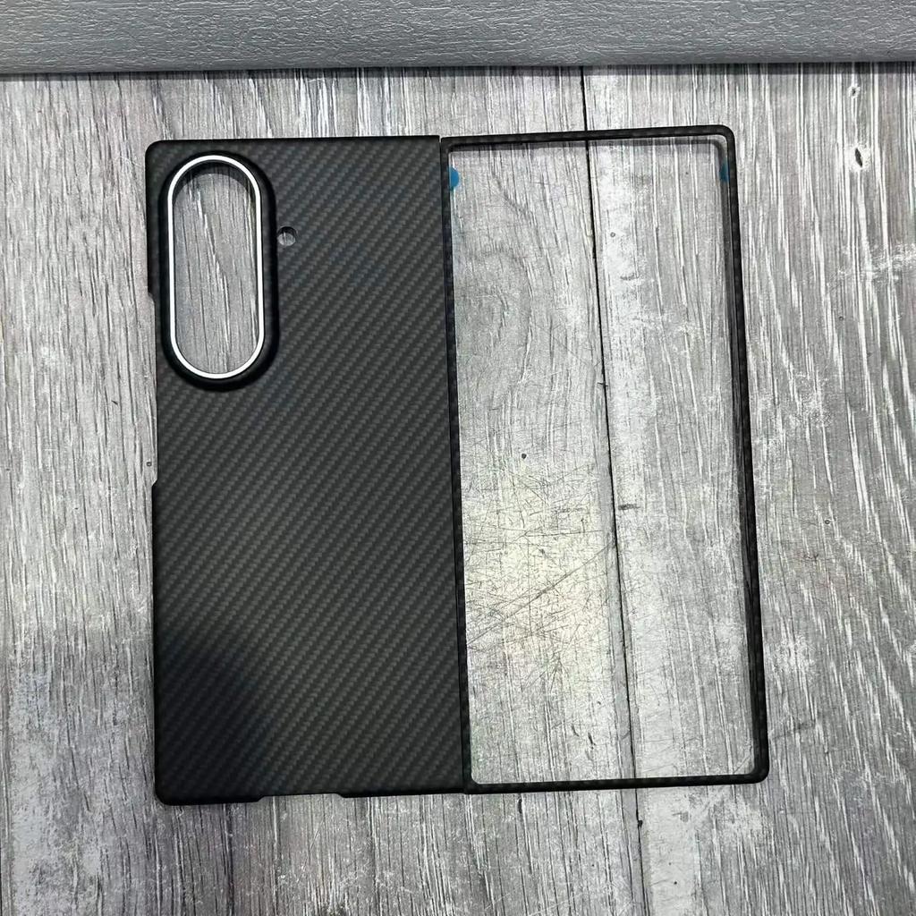 High Quality 600D Carbon Fiber Texture PC Magnetic Case for For Samsung Galaxy Z Fold 8Ultra 7 6 5 Wireless Charge Protect Cover