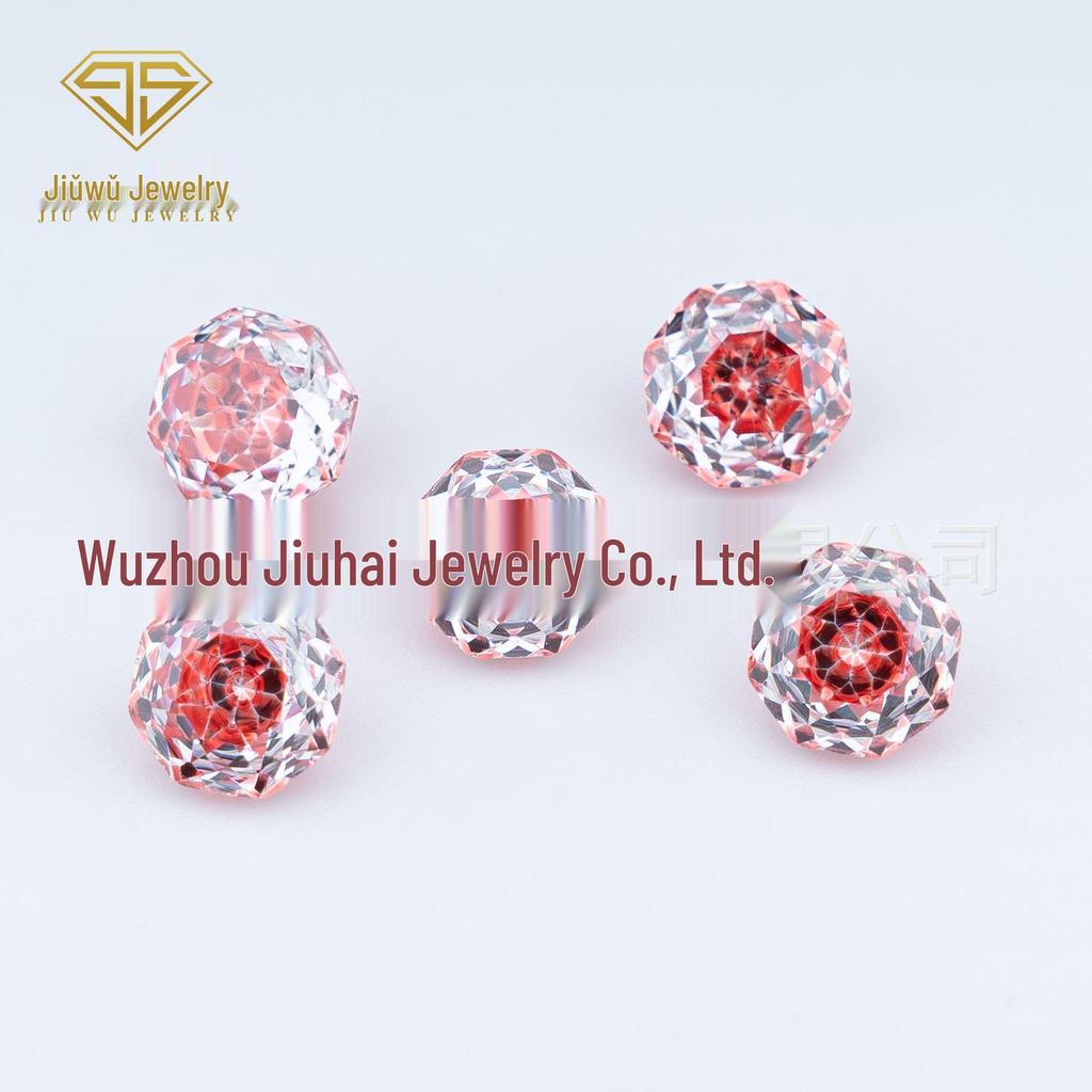 4-8mm Gradient Rose-Cut Two-Tone Soft Core Zircon Millennium Rose
