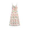 Seaside Chic Floral Spaghetti Strap Maxi Dress