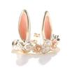 Easter Bunny Ring Alloy Adjustable Open Ring for Party Gift