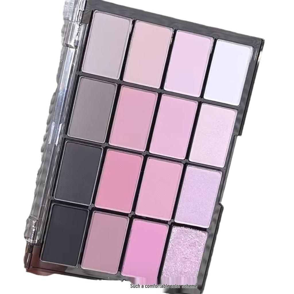 Kappel 16-Color Eyeshadow Palette: Shimmer, Matte, and Under-Eye Highlight for Cool, Everyday Makeup