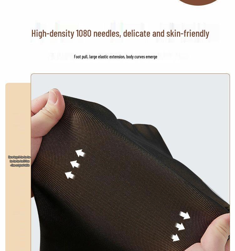 Waterlight Black Sheer Fairy Stockings: High Waist, Tummy Control, Cold Resistant, Thickened & Velvet Lined Pantyhose