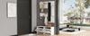 90*30*41.5cm 4-Piece Coat Rack Set with Mirror, 2 Hat Shelves and Shoe Cabinet, Compact Coat Rack with 6 Coat Hooks, White