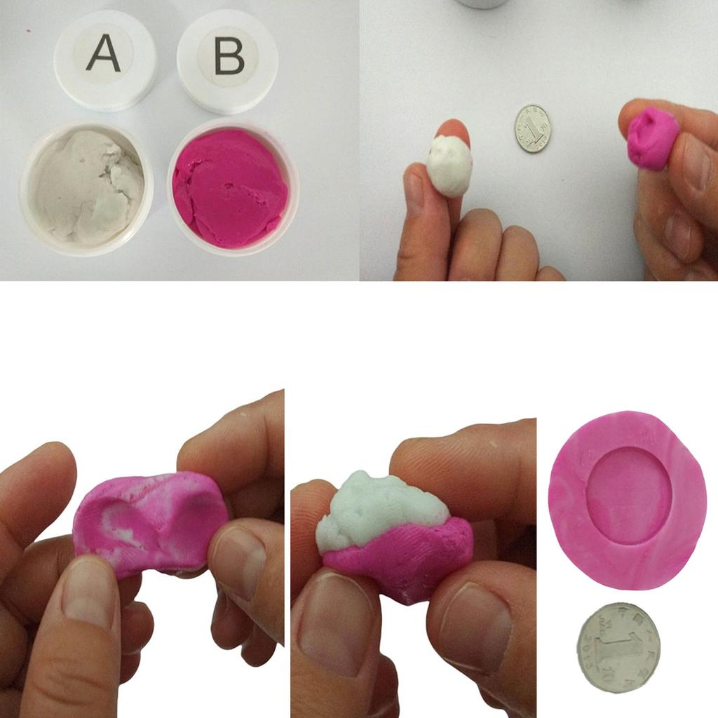 Silikongummi 1:1 Silikon Gummi Støpeform Lagingssett Modelleringsleire Non-Stick Belegg for Støping Resin DIY Støpeformer