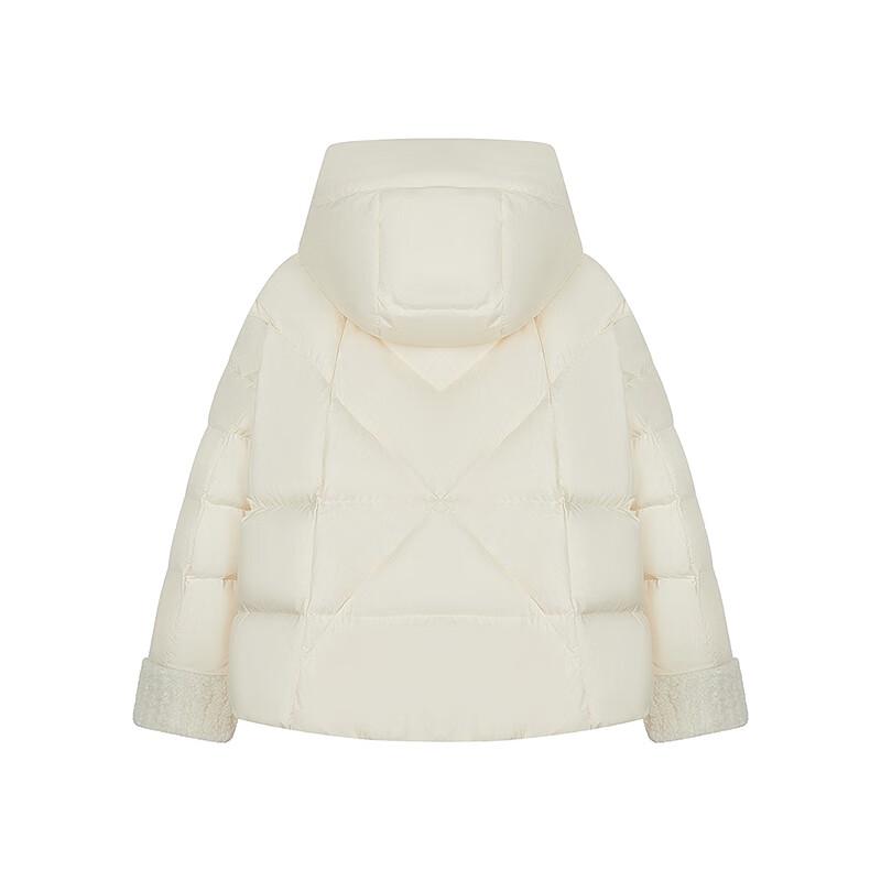 Teenie Weenie Women's Faux Lambswool Spliced Hooded Down Jacket