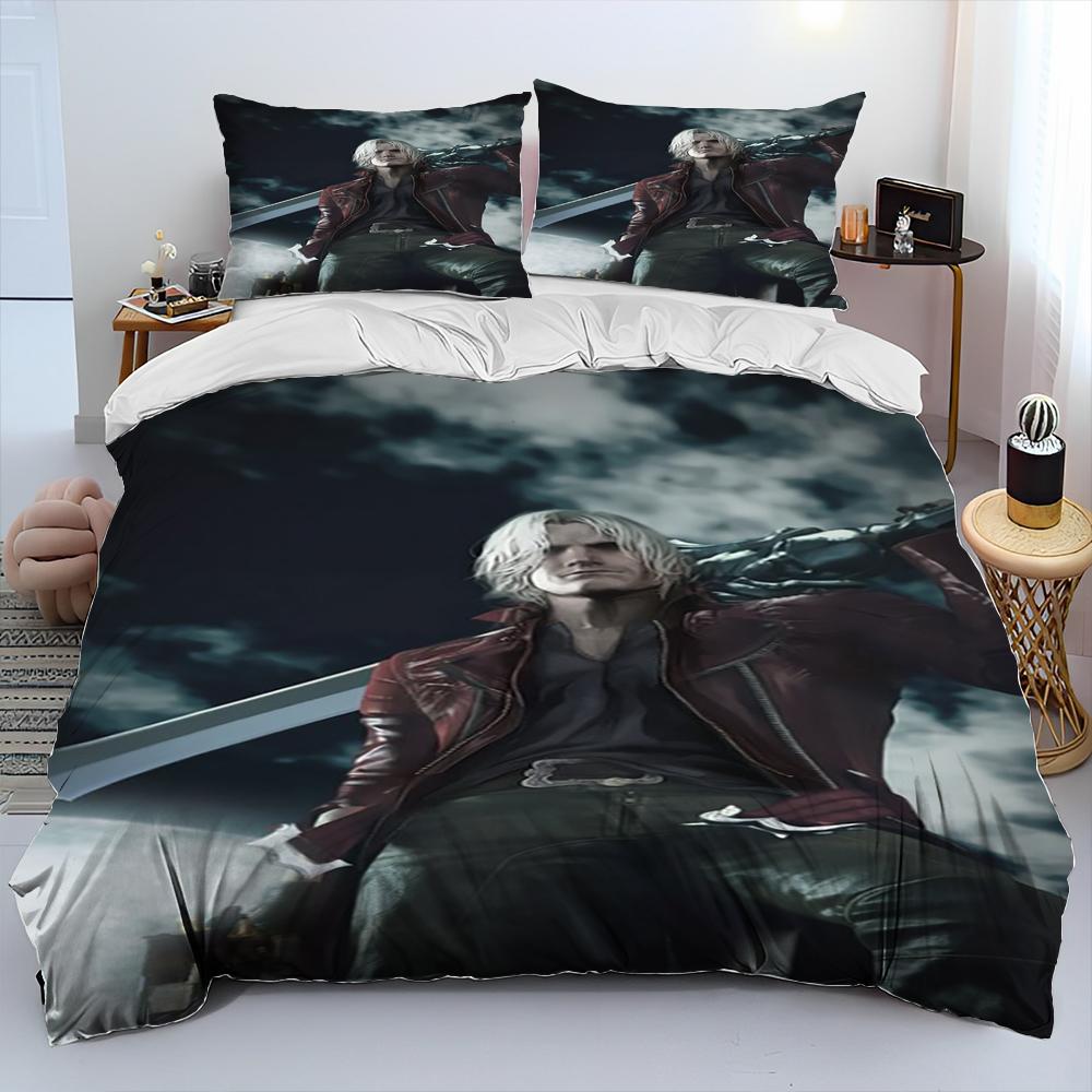 Final Fantasy Series Games Cartoon Comforter Bedding Set,Duvet Cover Bed Set Quilt Cover Pillowcase,king Queen Size Bedding Set